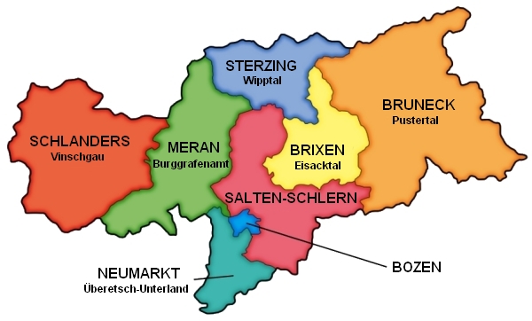 Karte Webcams Südtirol